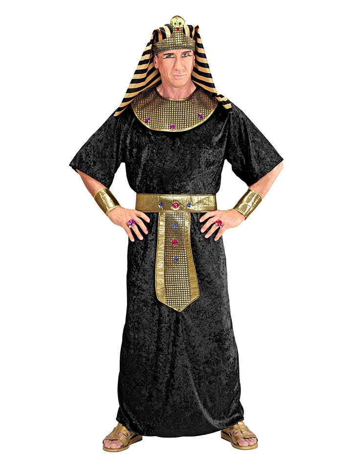Carnival Party 5tlg. Kostüm "Tutankhamen" in Schwarz/ Gold - XXL