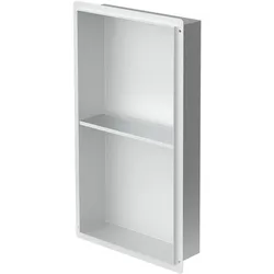 DUSCHNISCHE Doppel Silber 30/60 cm randlos
