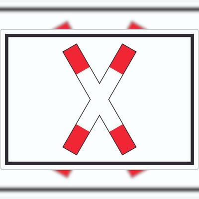 HB-Druck Aufkleber Vorrang Schienenverkehr Symbol A0 (841x1189mm)