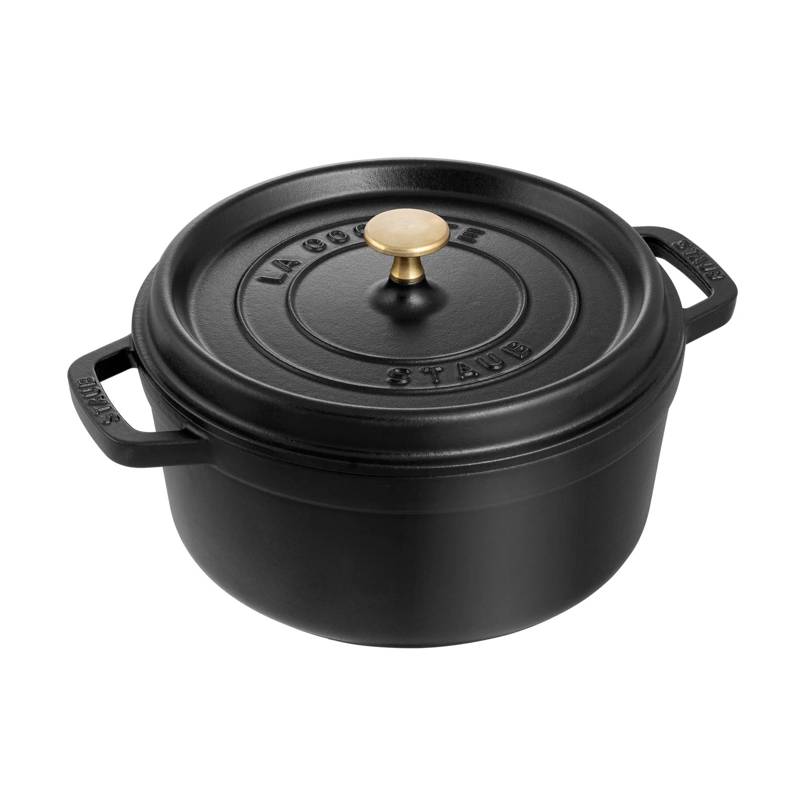 STAUB La Cocotte ronde gietijzeren braadpan, 2,6 l, Zwart