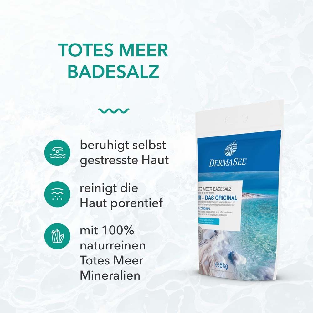 Dermasel Totes Meer Badesalz Pur 5 kg Salz
