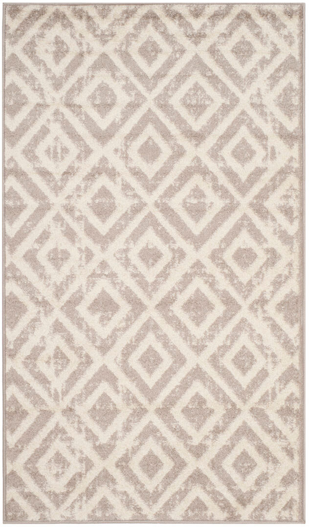 Ebern Designs Holtzman Geometric Hand Woven Area Rug Ivory Rectangle 91 x 152 cm