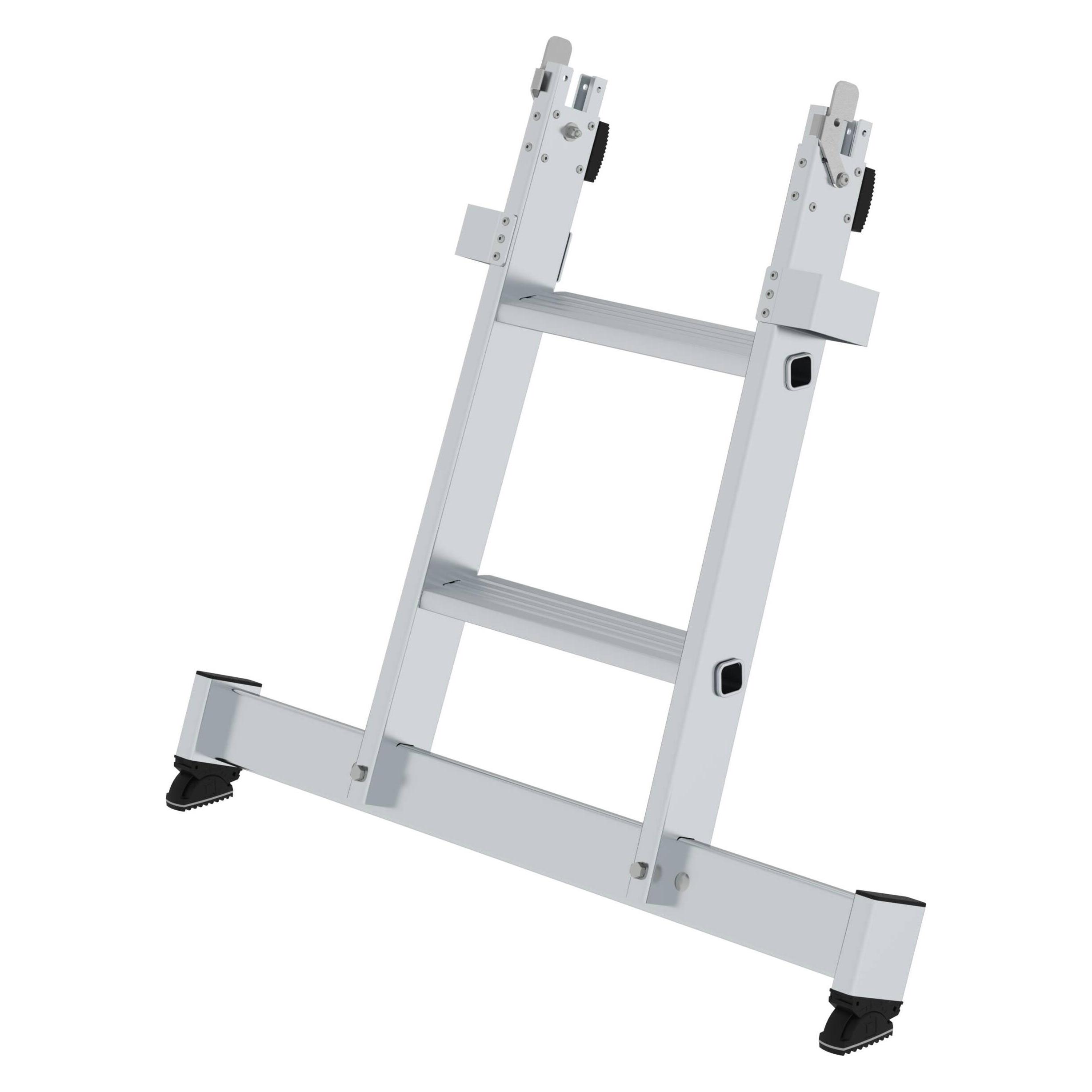 Günzburger Stufen-Glasreinigerleiter Unterteil mit nivello-Traverse 2 Stufen (77 cm) (012024)