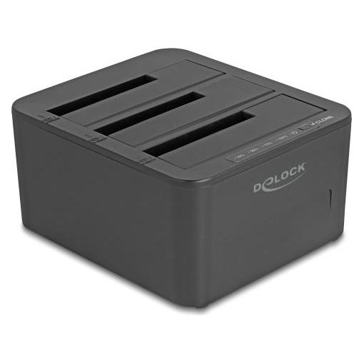 Delock USB Dockingstation für 3 x SATA HDD / SSD mit 1:2 Klo (64332)