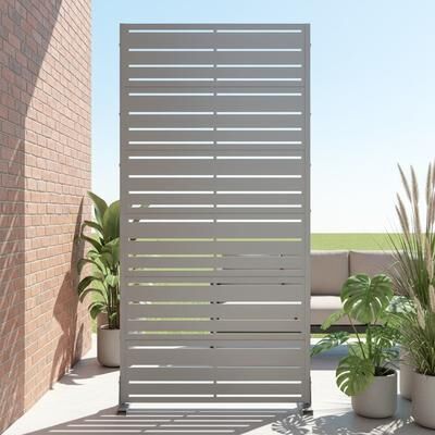 Dovelina Outdoor Privacy Screen Metal Privacy Screen Panel Free Standing