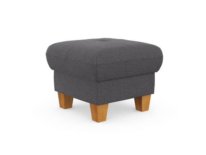 Polsterhocker GOODPRODUCT Lindgren , braun (espresso), B:61cm H:46cm T:61cm, 100% Polyester, Hocker, Polsterhocker, mit Stauraum