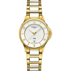 Certina DS-6 Lady C039.251.33.017.00 - weiß,weiß-gold,PVD Gold - 35mm