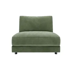 Jette Home Element Einsitzer ohne Armlehne in Cord Modulsofa Sila ¦ grün ¦ Maße (cm): B: 100 H: 85 T: 127.0