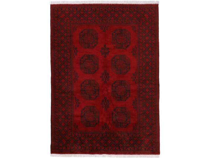Orientteppich WOVEN ARTS Afghan Akhche, auch als Läufer , rot, B:160cm H:10mm L:230cm, Wolle, Teppiche, Orientteppich, handgeknüpft, reine Wolle für ein warmes Raumklima, Wohnzimmer