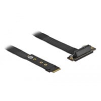 M.2 Key M > PCIe x4 NVMe Adapterkabel schwarz, 20cm, PCIe Buchse 90° abgewinkelt