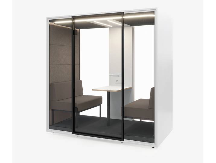 Meetingbox Quattro Weiß Weiß Kaffee Kaffee Glas Schwarz