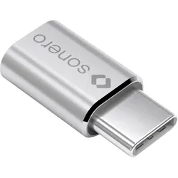 SON UA110 - USB 2.0 Adapter, C-Stecker > Micro-B-Buchse, silbergrau