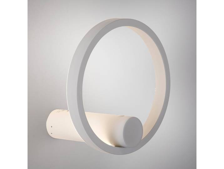 Applique LED à batterie Ø 22cm Blanc/Blanc Aluminium / Fer, laqué PVC LED Module LED