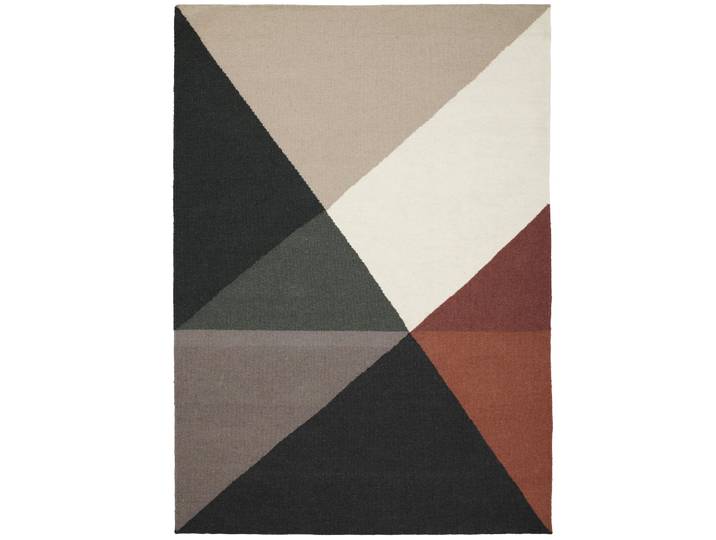Linie Design Metri Wollteppich 170 x 240cm Rust
