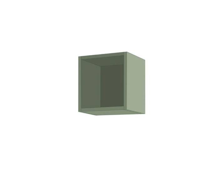 Élément mural cube suspendu avec compartiment ouvert Sauge Mat 30x30 cm