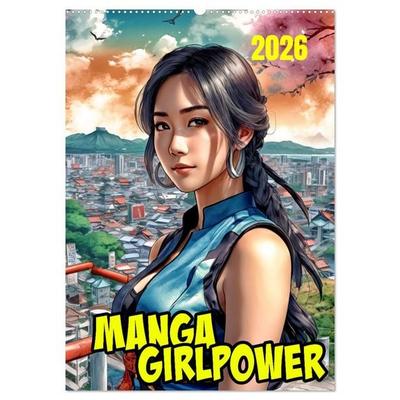 Manga Girlpower (Wandkalender 2026 DIN A2 hoch), CALVENDO Monatskalender