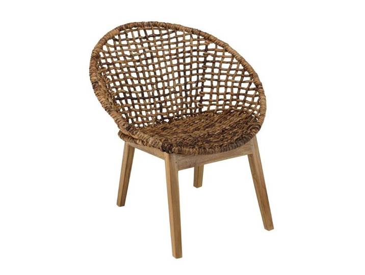 MACABANE SIXTINE - Fauteuil dossier arrondi assise en rotin