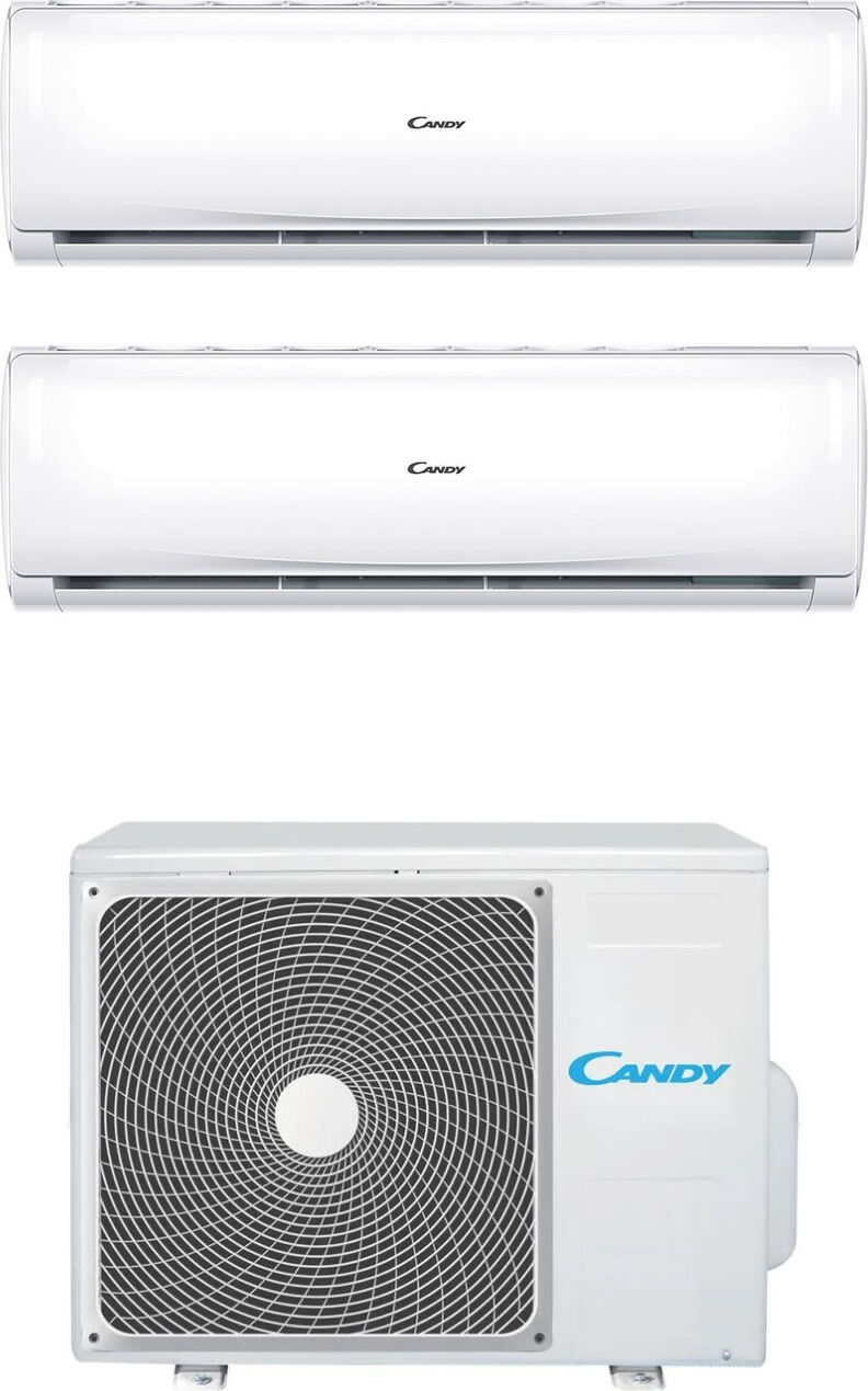 Candy Cy-2t14aout/09 + 09in Climatizzatore Dual Split Inverter 9000 + 9000 Btu Condizionatore Con Pompa Di Calore Classe A++/a+ Gas R32 Wifi (Unità Interna + Unità Esterna) - Cy-2t14aout/09 + 09in Pura
