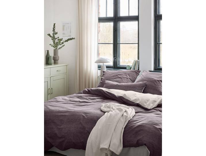 Wendebettwäsche IRISETTE Wave-HK 8557 , lila (mauve), B/L: 140cm x 200cm, 1 Stk., 1 Stk., Mako-Satin, B/L: 90cm x 70cm, 2 Stk., Mako-Satin, Obermaterial: 100% Baumwolle, Bettwäsche, Wendebettwäsche, anschmiegsam und atmungsaktiv
