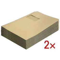 Steinmetz 2x 250 Natron-Versandtaschen C4 mit Fenster, Selbstklebung, 32.4x22.9 cm