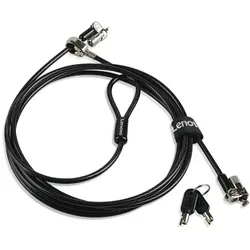 Lenovo Kensington MicroSaver 2.0 Twin Cable Lock from, Notebook Security, Schwarz