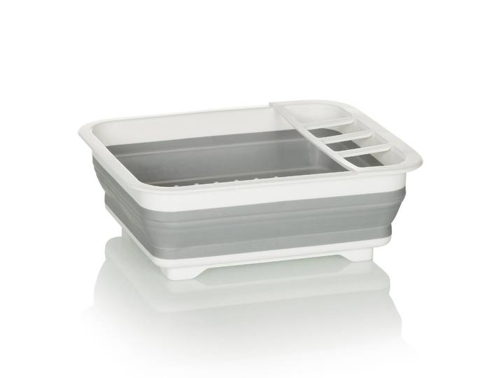 Bac D'Égouttage / Égouttoir Clean Sil Pliable\, Silicone Gris/blanc Hjh Office