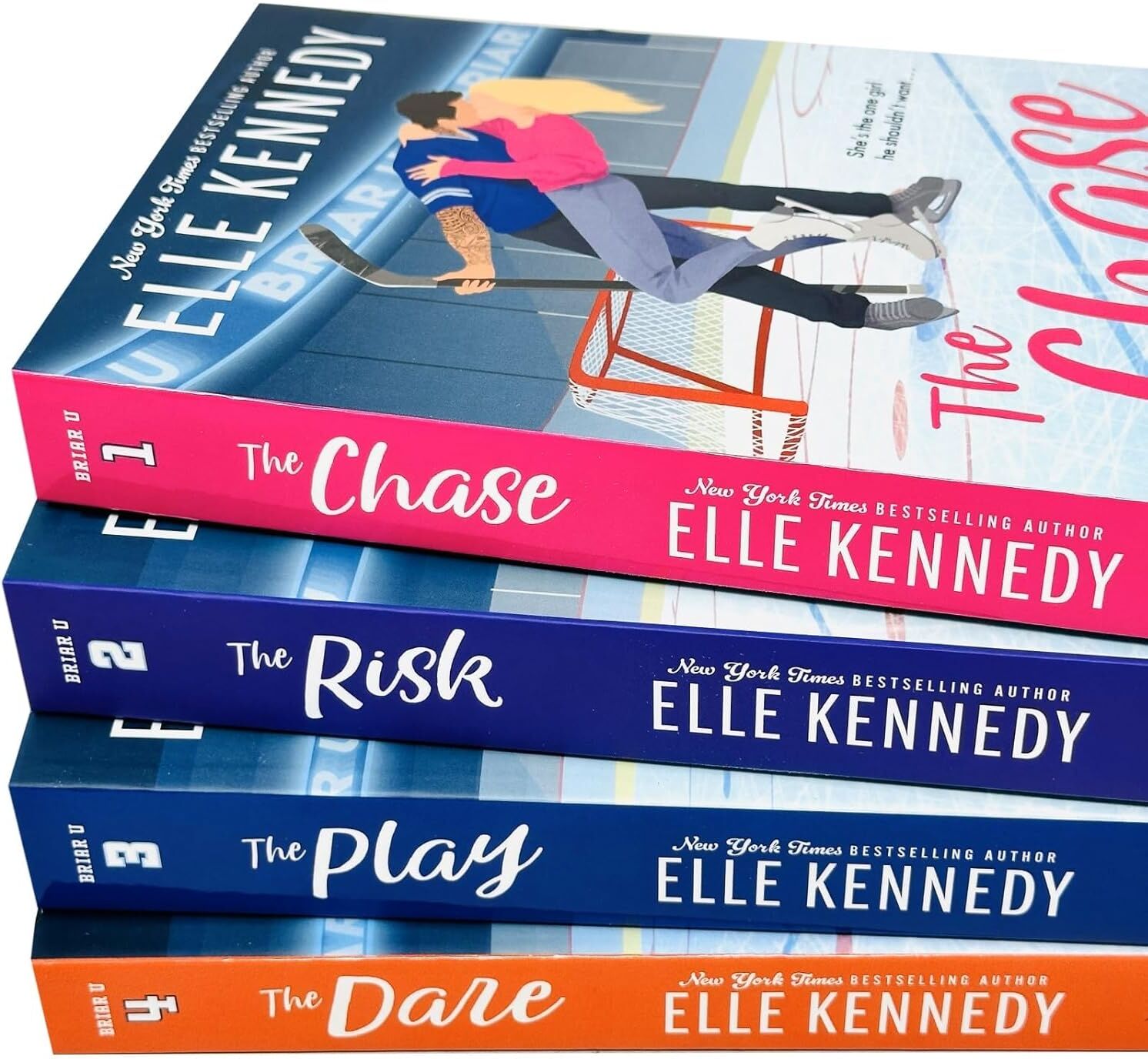 Piatkus Elle Kennedy Briar U Series Collection 4 Books Set (The Chase, The Risk, The Play, The Dare)