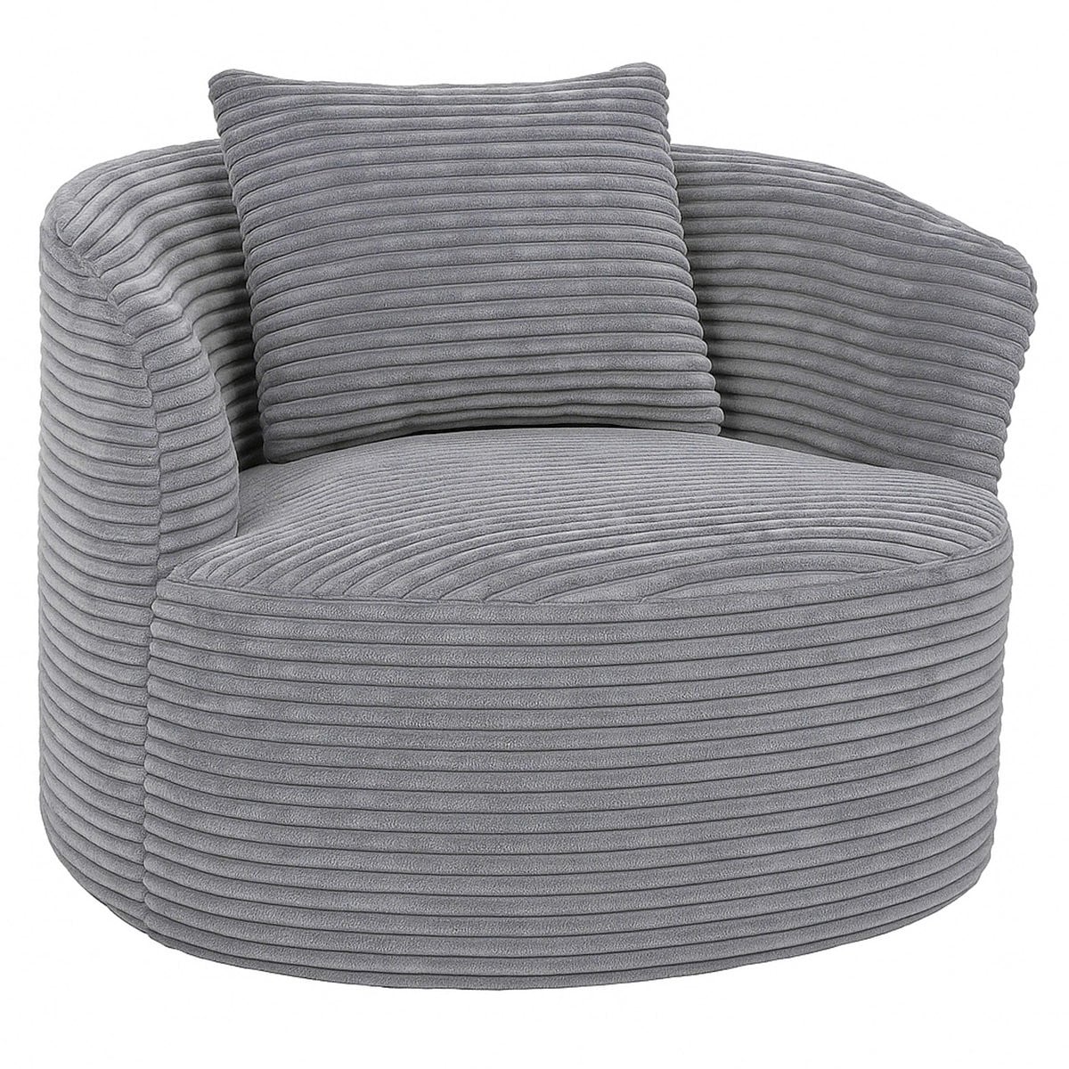 MCW Loungefauteuil MCW-P18 in Lichtgrijs Corduroy Textiel