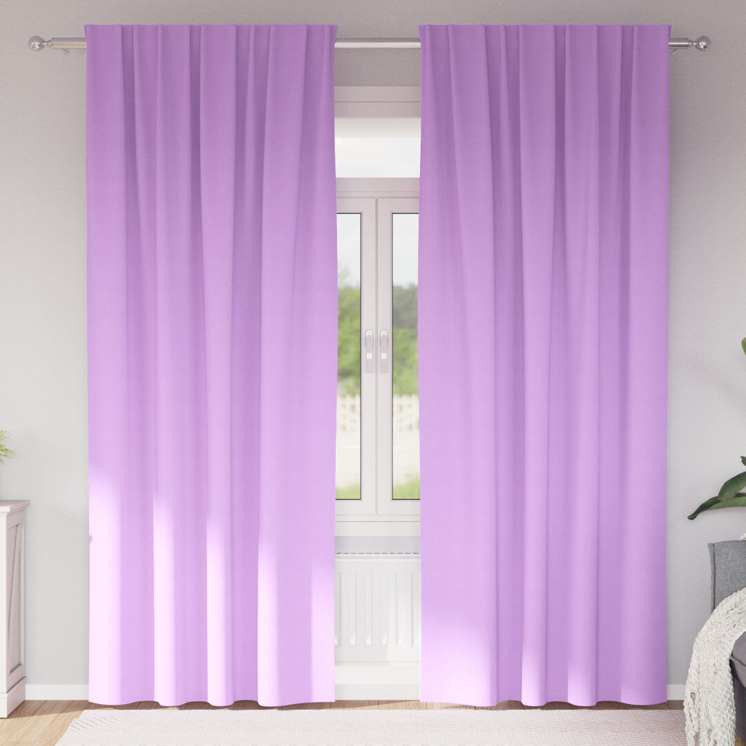 Fairmont Park Curtains With Curtains 2 Pcs Polyester Purple 140cm Width x 225cm Drop
