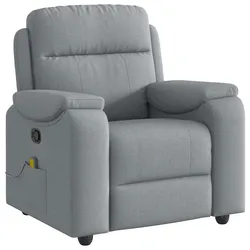 vidaXL Massagesessel Hellgrau Stoff