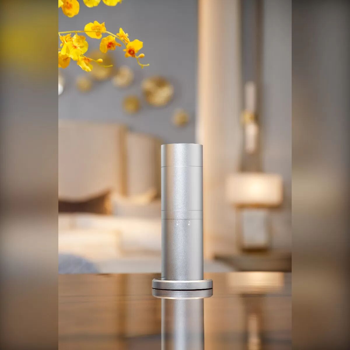 INF Vertikaler Bluetooth & WiFi Smart Aroma Diffuser - Silber, EU Stecker