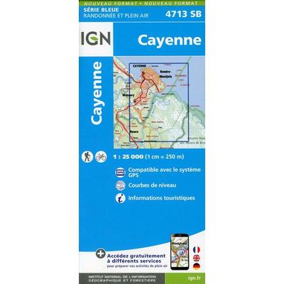 Cayenne 1:25 000, Karte von Collectif Ign, IGN Frankreich, 978-2-7585-4993-2