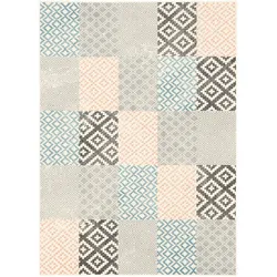 Pergamon, Teppich, Designer Teppich Passion Pastell Patchwork Rosa Beige (120 x 170 cm)