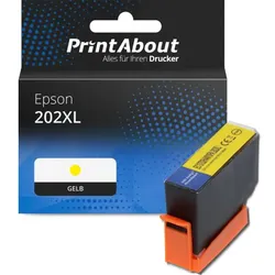 Druckerpatrone kompatibel mit Epson 202XL (C13T02H44010) - Gelb - Hohe Kapazität