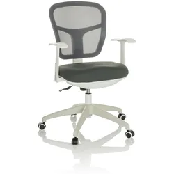 hjh OFFICE Home Office Bürostuhl TOP 108 W Stoff / Netzstoff mit Armlehnen
