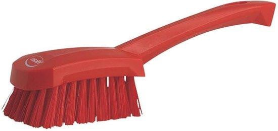 Fackelmann Afwasborstel met staalborstel, Rood