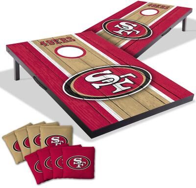 Skip's Garage San Francisco 49ers NFL Compact 2x3 Tailgate Cornhole Board Set
