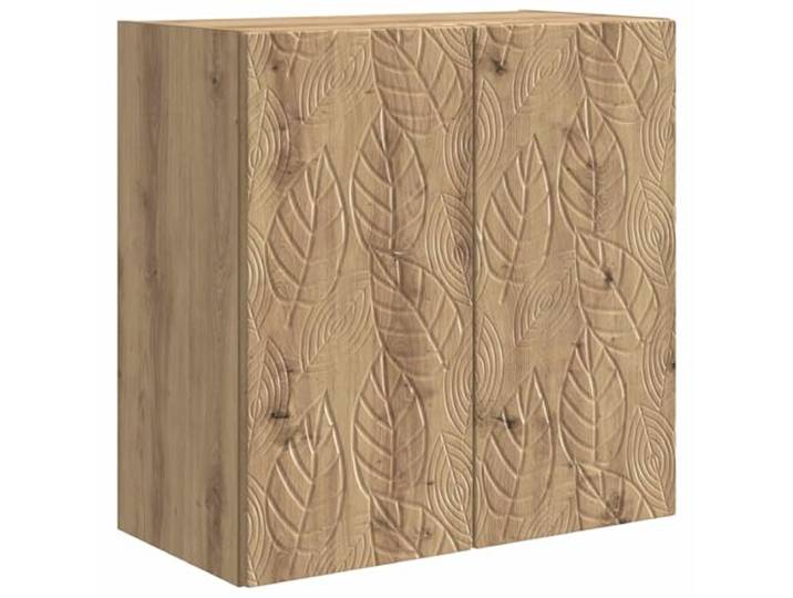 Wandschrank Aus Holzwerkstoff 59 x 31 x 60 cm Artisan-Eiche mit 90° Wandmontage spart Bodenfläche, Holzbretter, 90° Pendeltüren, pflegeleichte Oberfläche, Artisan-Eiche Design