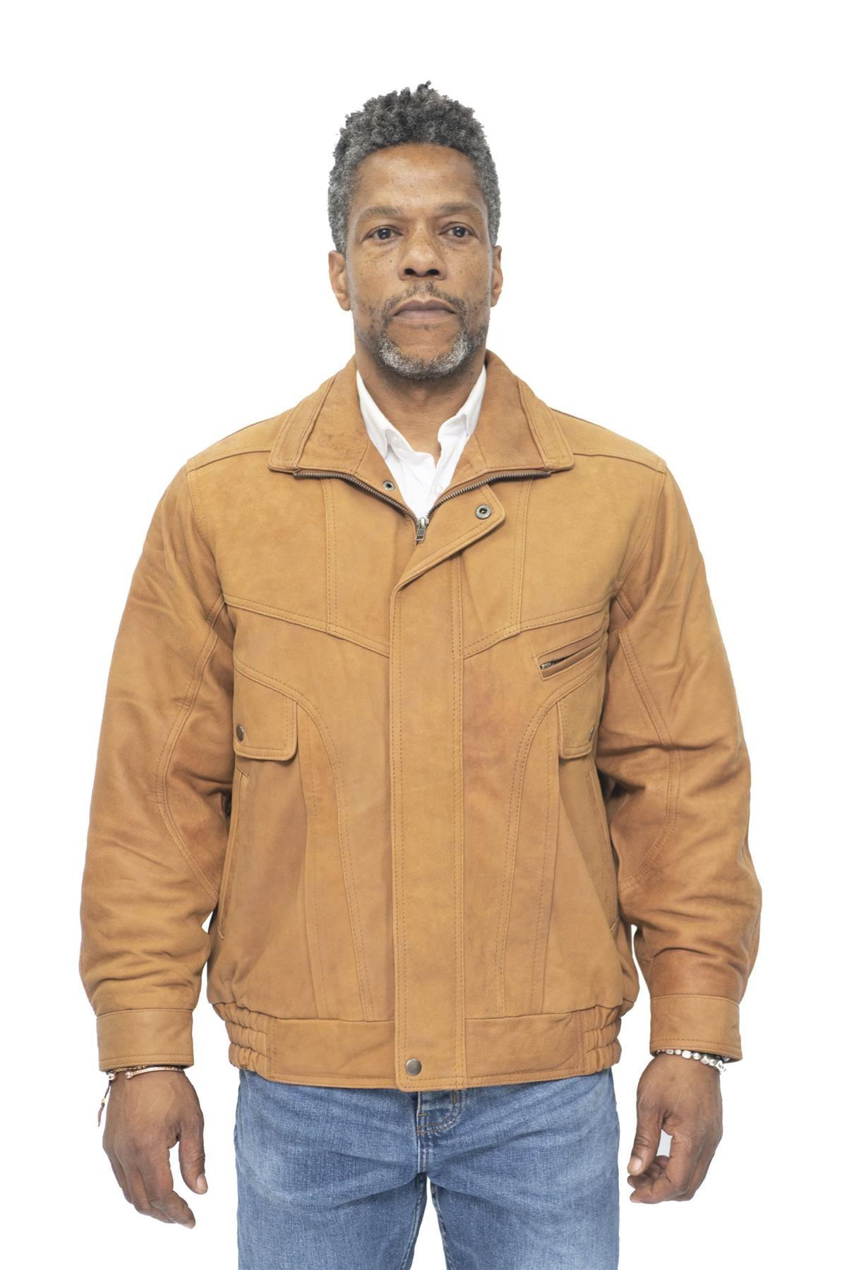Klassische Herren-Harrington-Bomber-Lederjacke-Minsk