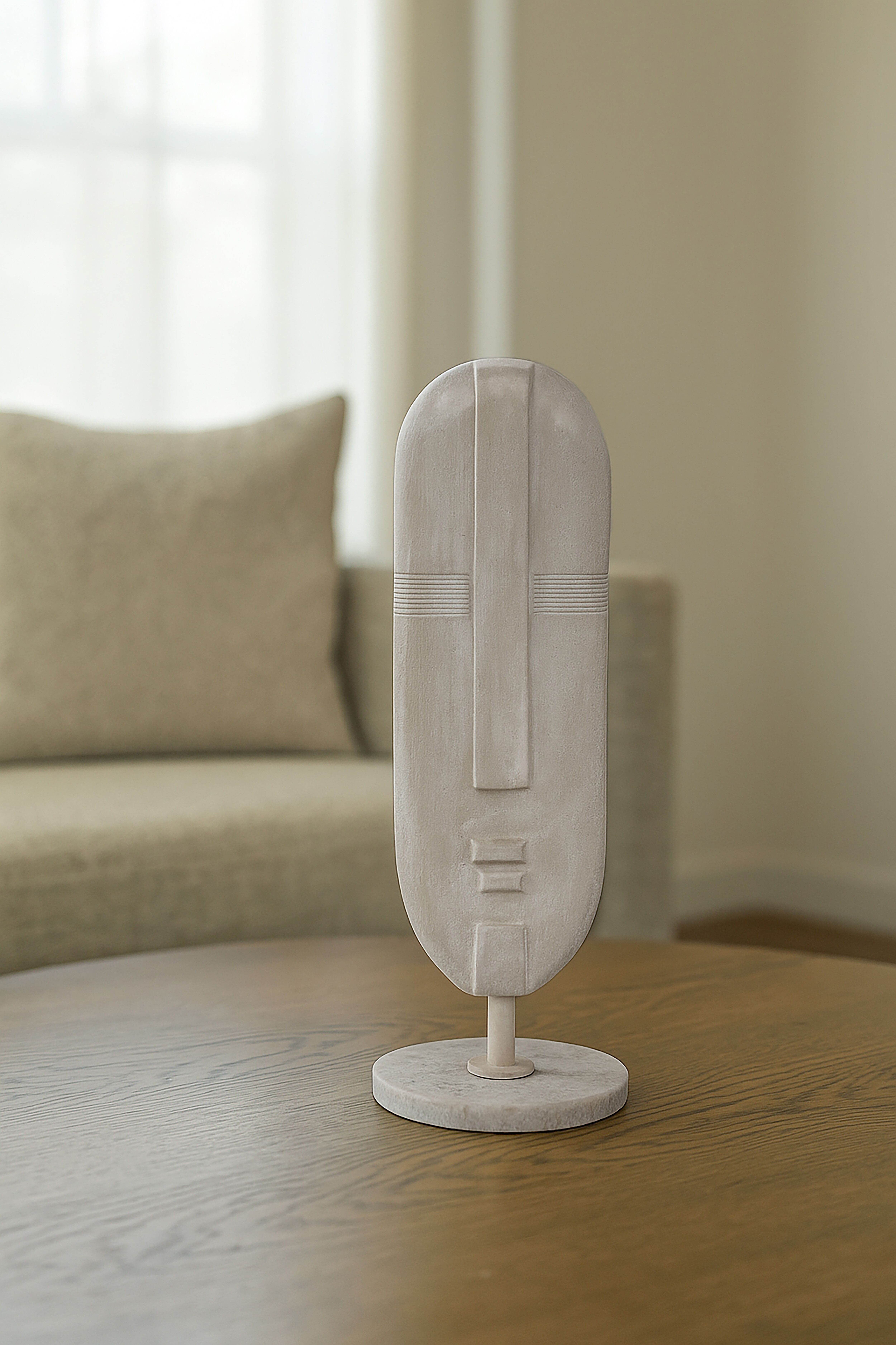 Dekofigur MIRRORS AND MORE "AHYV", beige, B:10,75cm H:37cm, Metall, Dekofiguren, Dekofigur, Extravagante Dekofigur beige B/H/T: 10,75cm x 37cm