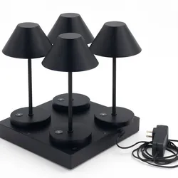 Lumisky NAOMI Tischlampen + Ladestation Stahl Schwarz