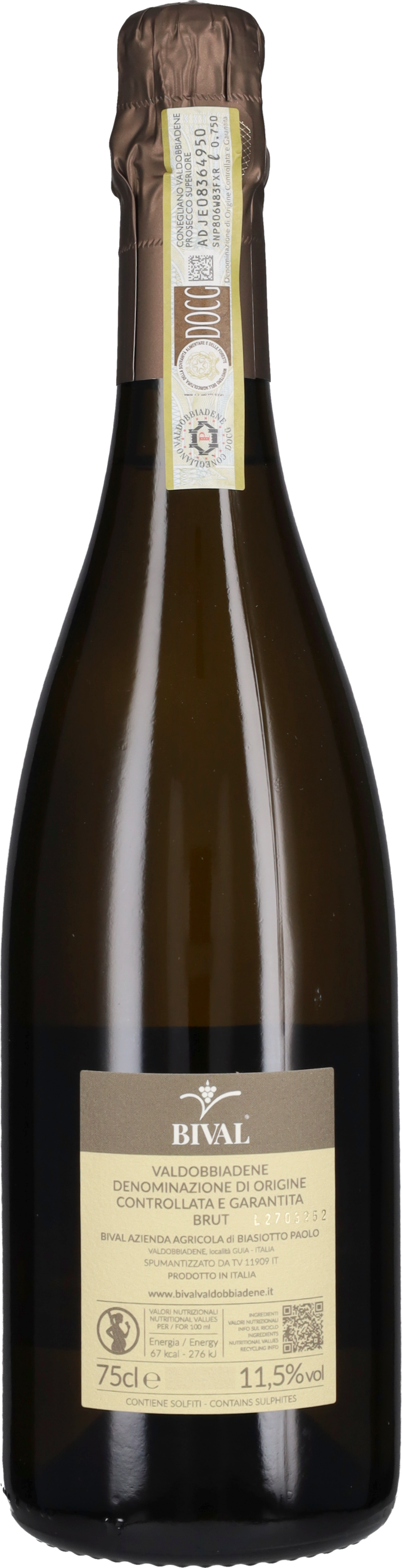 Prosecco Valdobbiadene Brut 'Pio 43' Bival