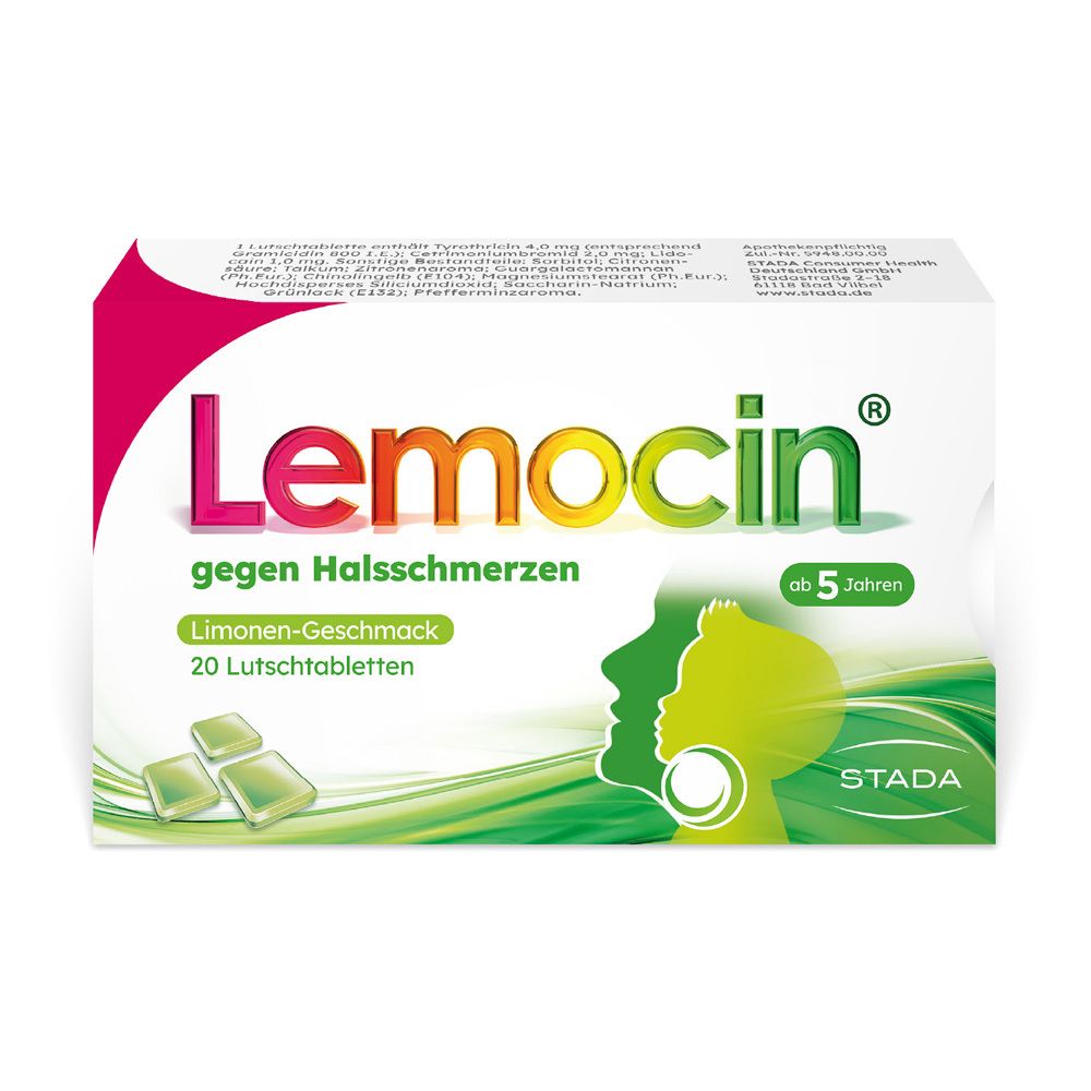 Lemocin gegen Halsschmerzen Lutschtabletten 20 St