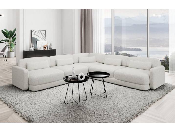 Ecksofa Valencia L-Form aus Stoff