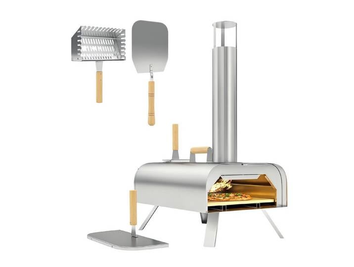 FELIXLEO Pizzaofen-Grillaufsatz Outdoor Pizzaofen Tragbarer Pizza Ofen mit Pizzastein und Schaufel, (1-St)