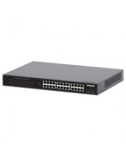Intellinet 24-Port Gigabit Ethernet PoE+ Switch mit 2 SFP-Ports IEEE 802.3at/af 1 Gbps Power over Rack-Modul (561891)