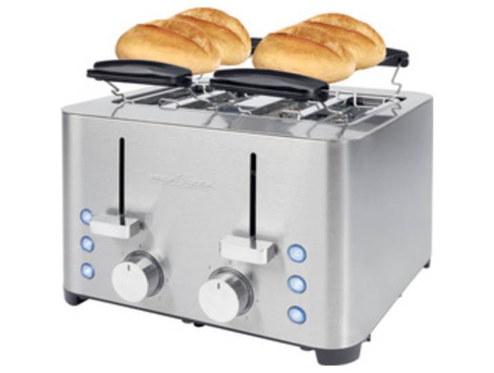 Grille-pain 4 tranches PC-TA 1252, acier inox