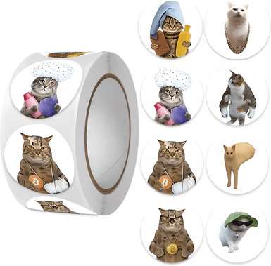 Uplift Curations 500Pcs Cartoon Cat Stickers Meme Sticker Pack For Planner & Scrapbooking Stickers And Cat Lover Gifts design f