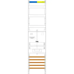 f-tronic 7141610 Tariffeld TS7, 1-feldrig, H=1050mm, 1-TRE-3.HZ 300mm, Vert. 3r, SaS 5-pol.