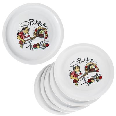 6er Set Mario XXL Pizzateller Ø33cm 6 Pers. Teller Pizza Bäcker große Platte